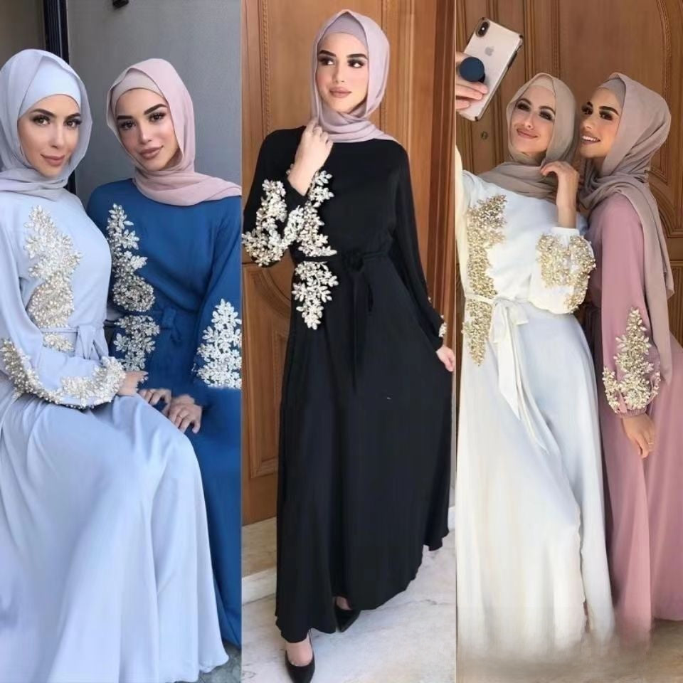 Muslim Long Sleeve Abaya Dress for Women
