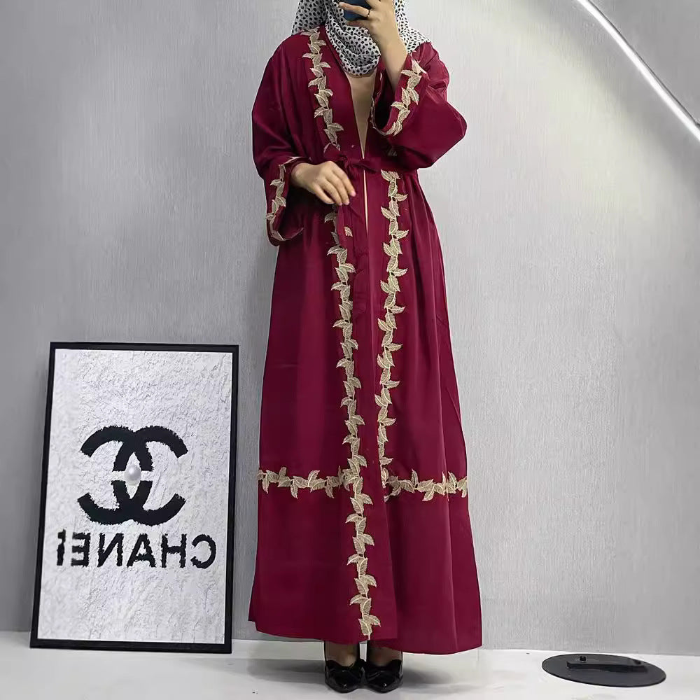 Elegant Embroidered Cardigan Robe for Women