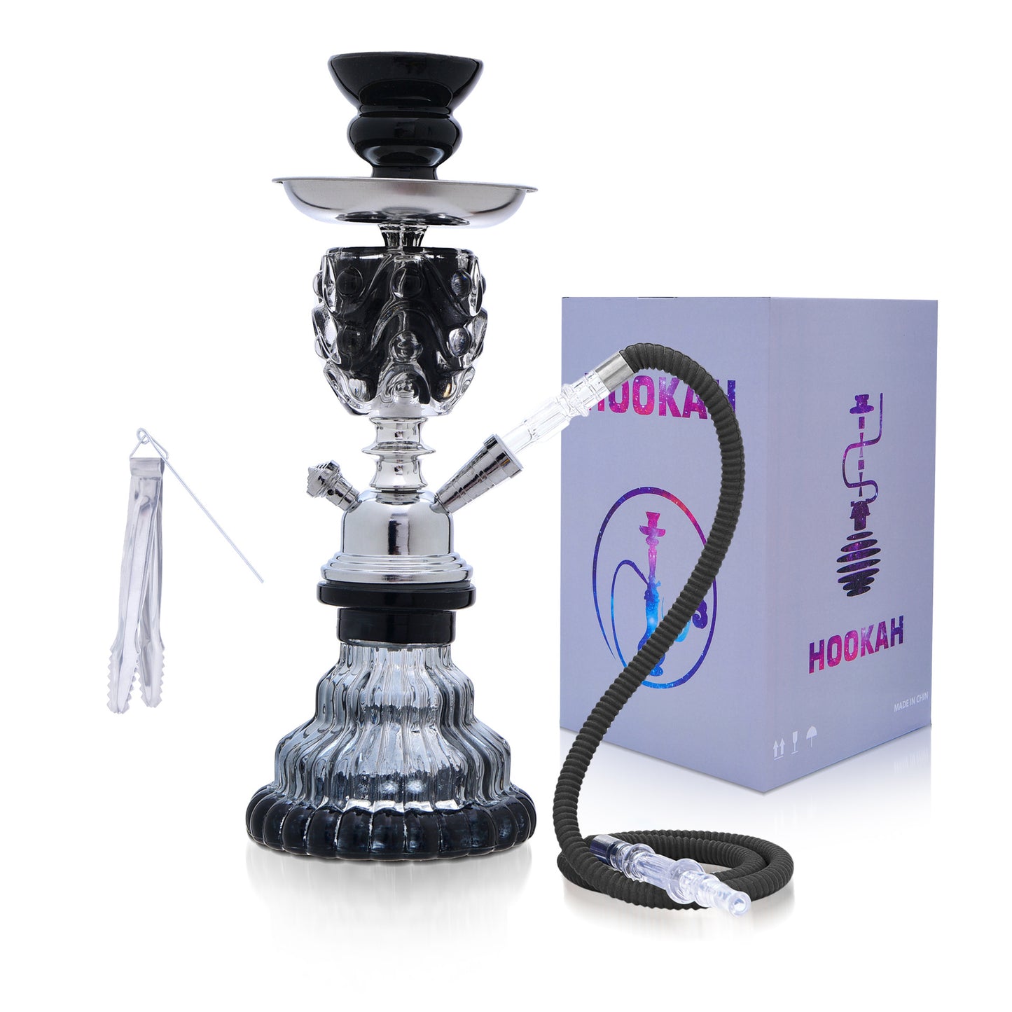 Bar single and double tube glass hookah