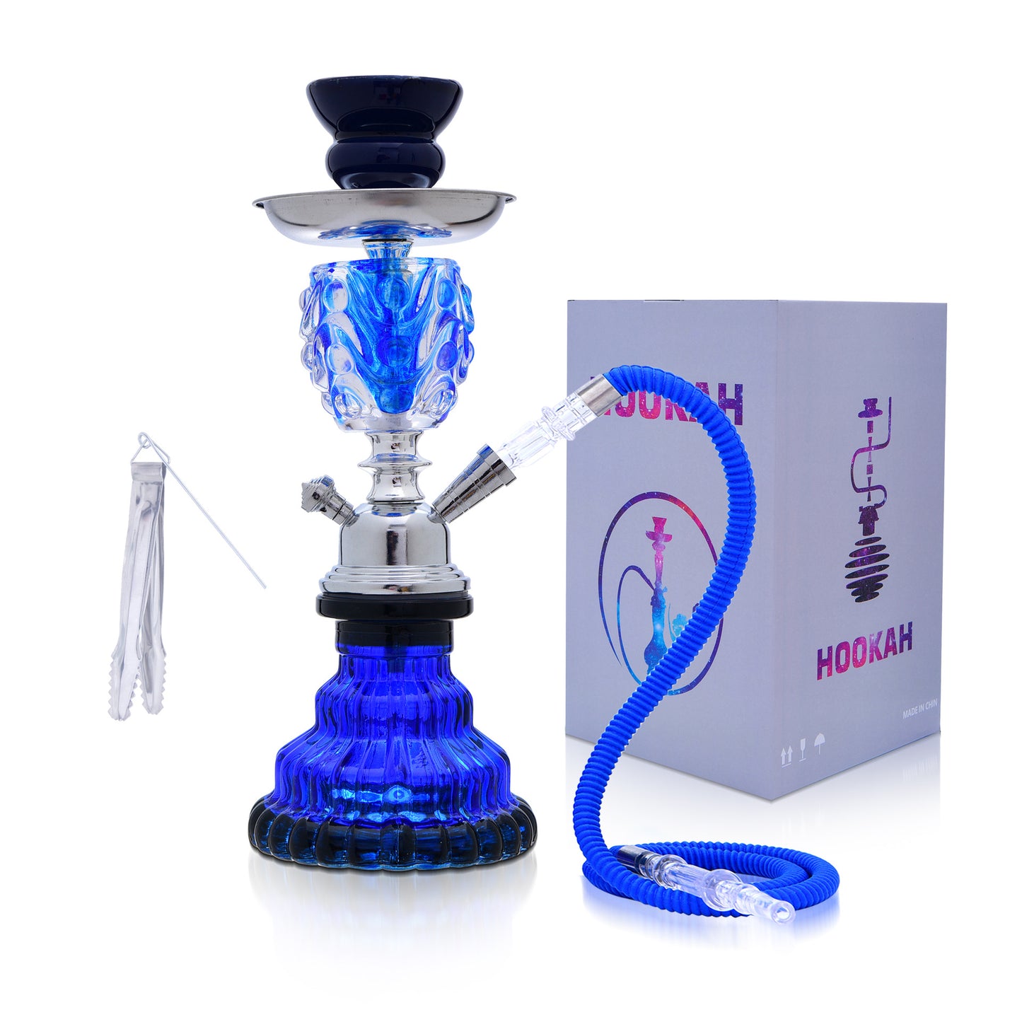 Bar single and double tube glass hookah