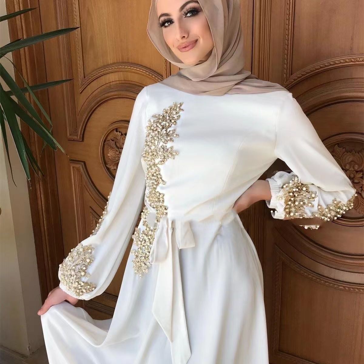 Muslim Long Sleeve Abaya Dress for Women