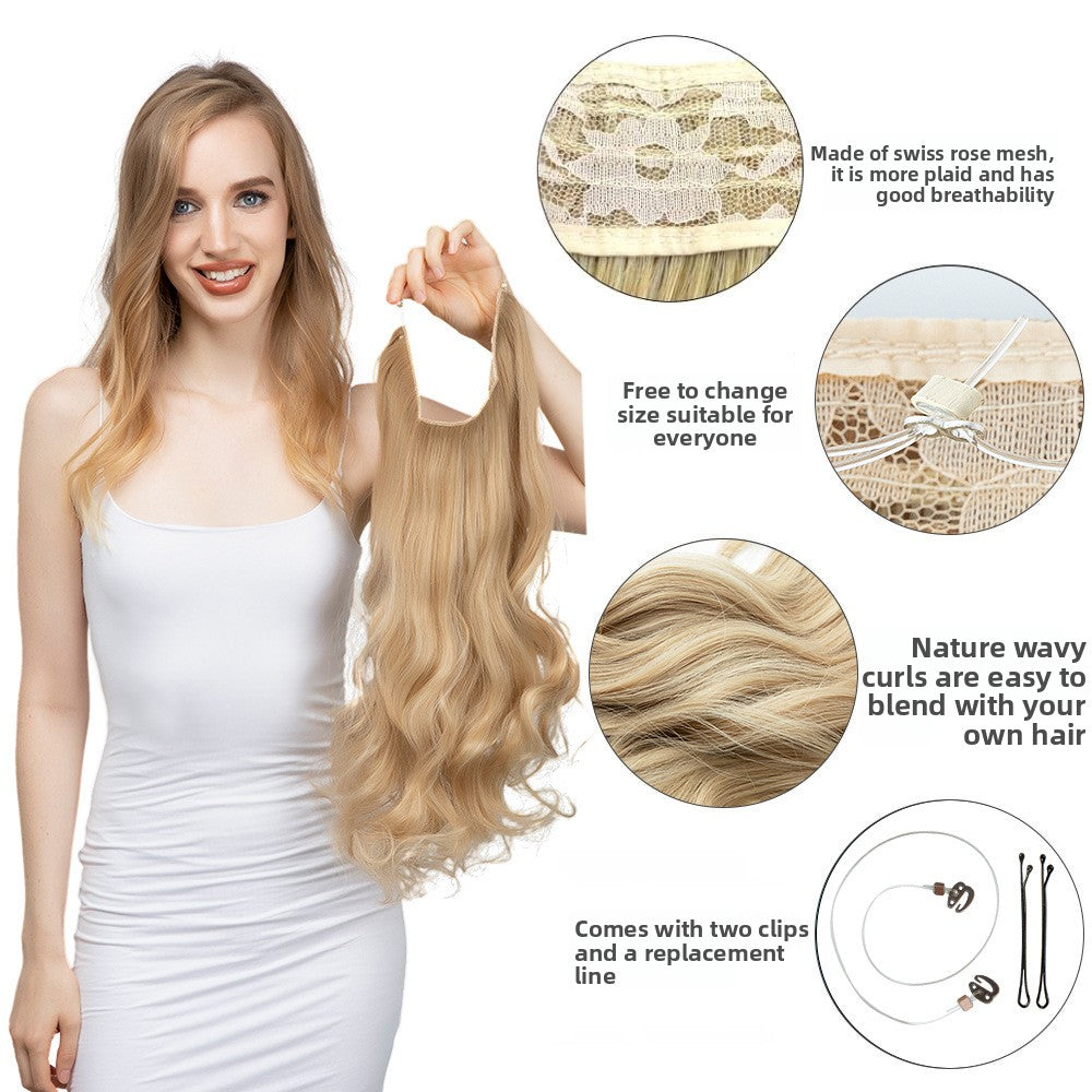 Invisible natural long curly hair