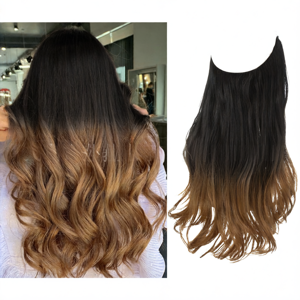 Invisible natural long curly hair