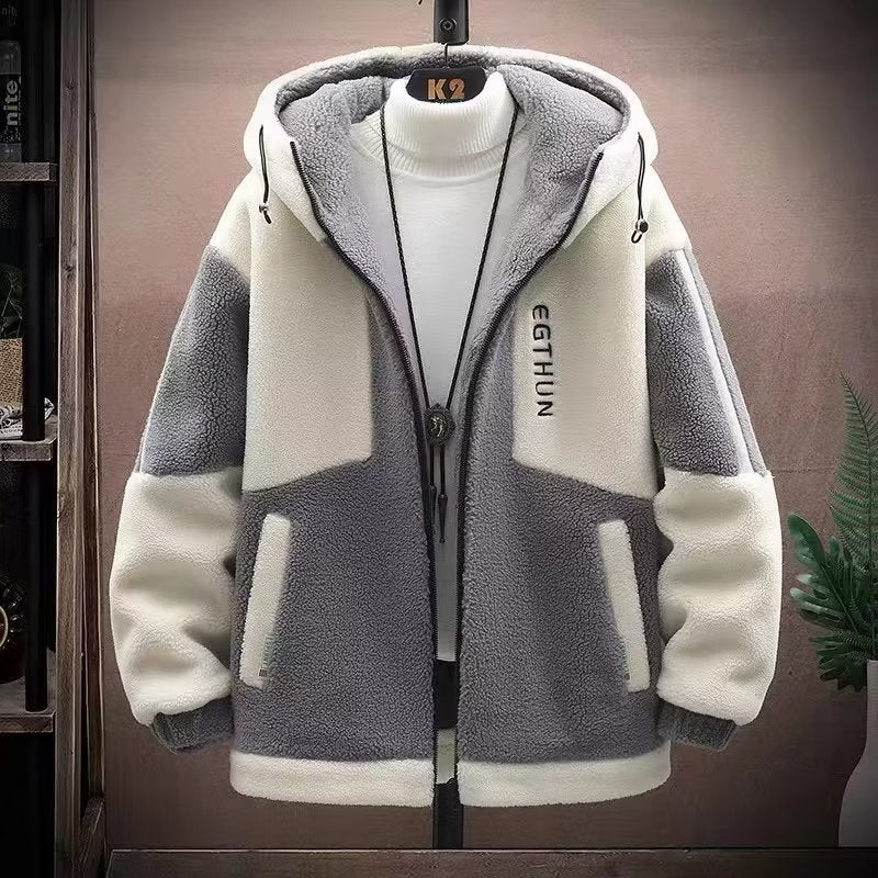 Men's Winter Lamb Fleece Padded Jacket