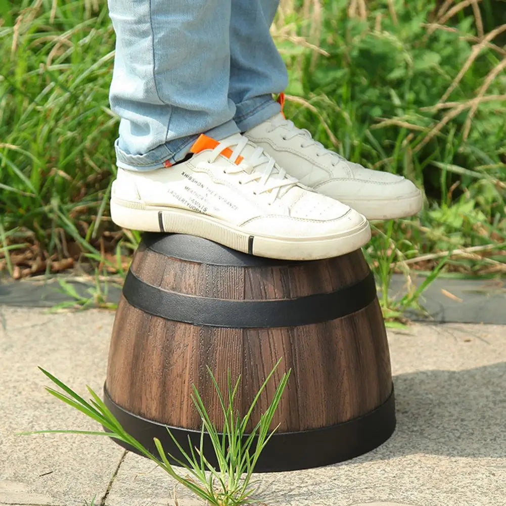 Flowerpot Imitation Barrel Resin Flowerpot Creative Plastic Whiskey Barrel Shape Large Green Planting Pot Flowerpot Home Decor