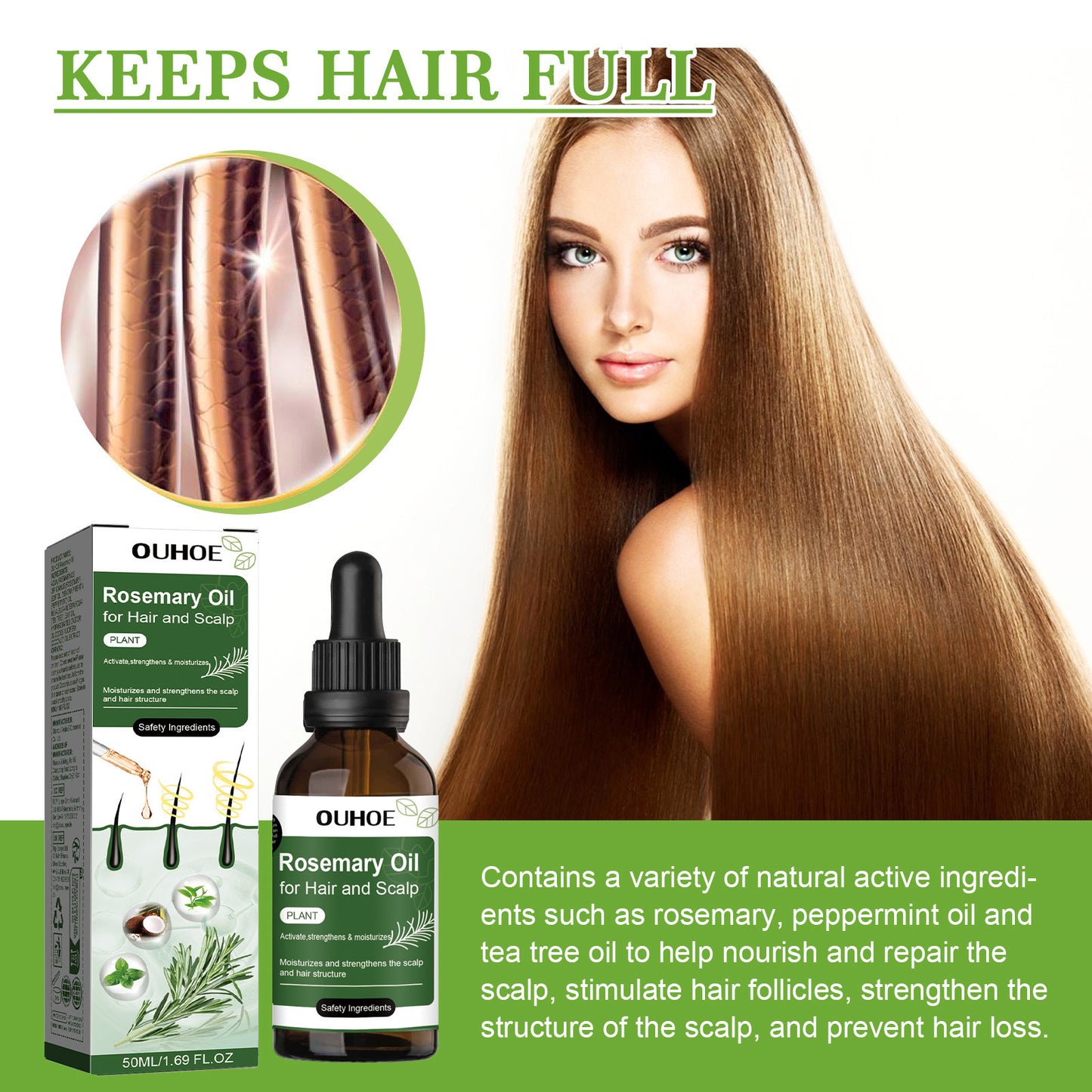 OUHOE Hair Care Rosemary Oil