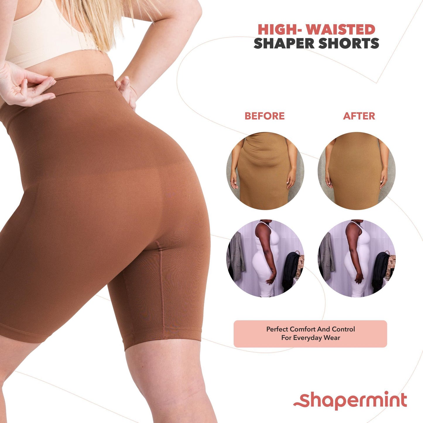 Women's High-Waisted Tummy Control Hip-Lifting Shapewear Pants