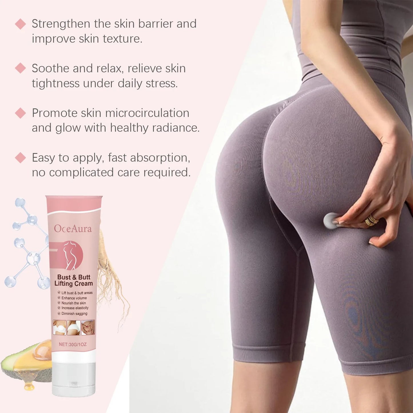 nlarge Hip Firm Cream Fast Grow Plump Butt Nourish Moisturize Big Ass Prevent Sag Enhance Sexy High Hip Cream for Buttock Care