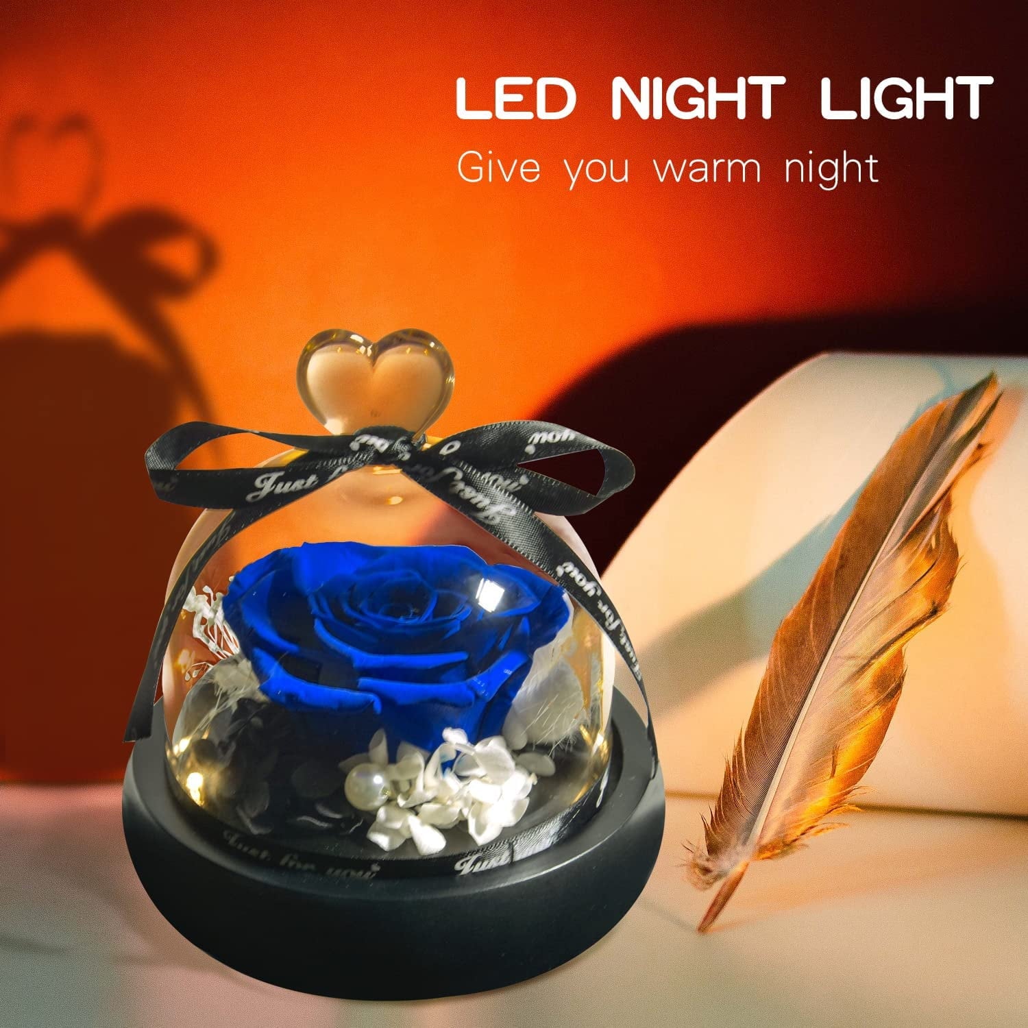 Artificial Preserved Blue Rose Valentine'S Day Bouquet