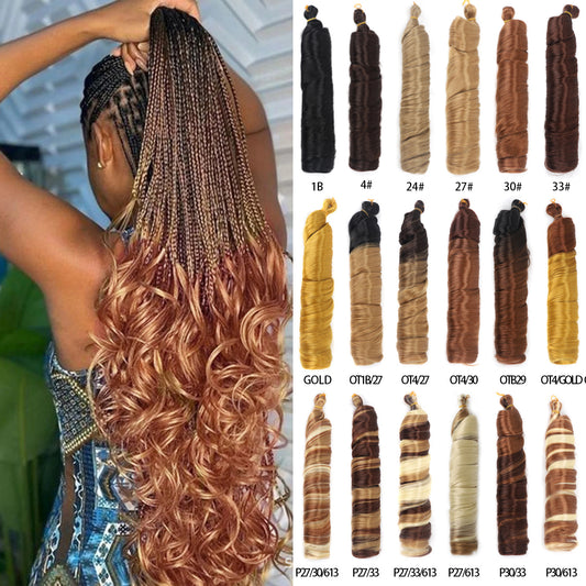 Crochet hair tubes curved wigs braids