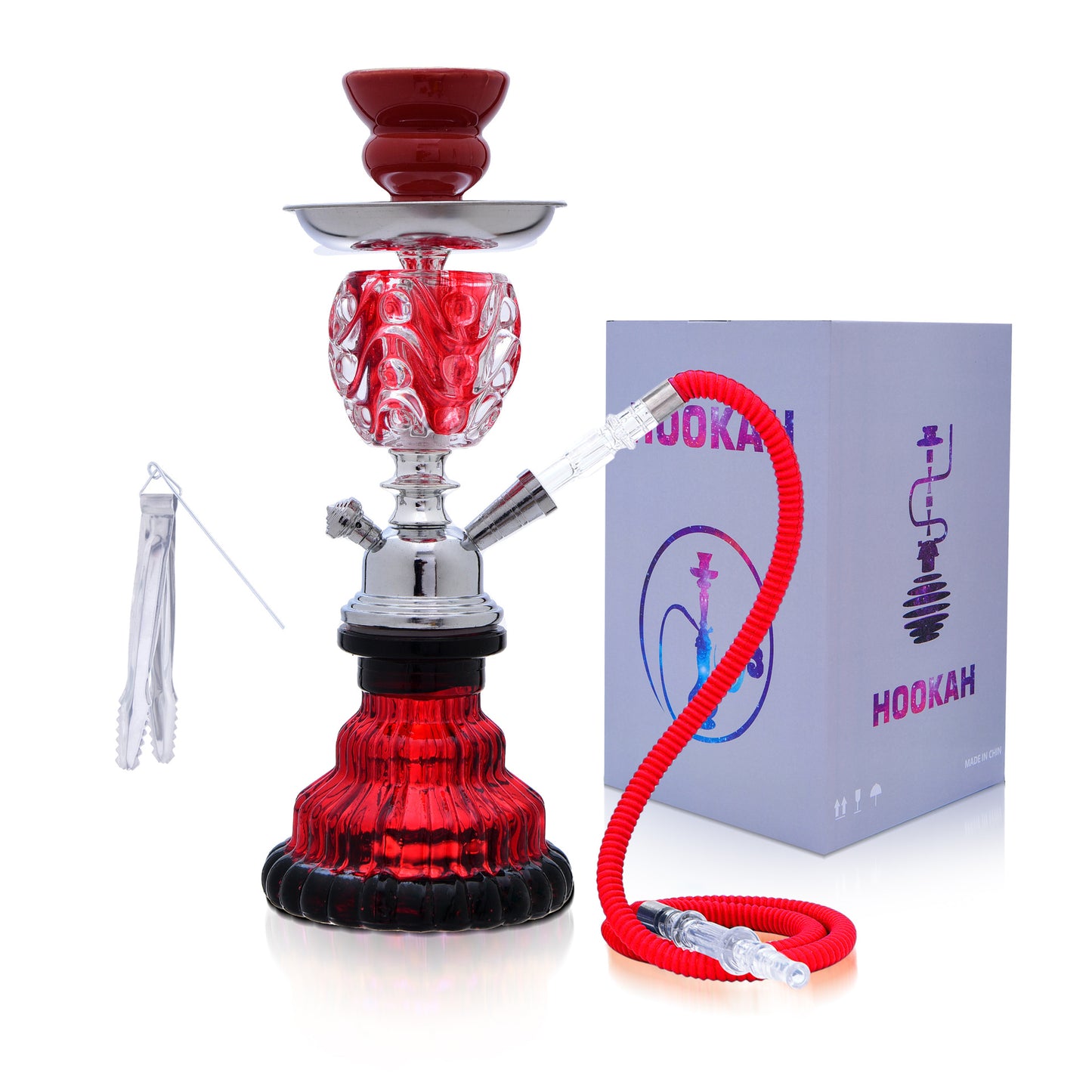 Bar single and double tube glass hookah