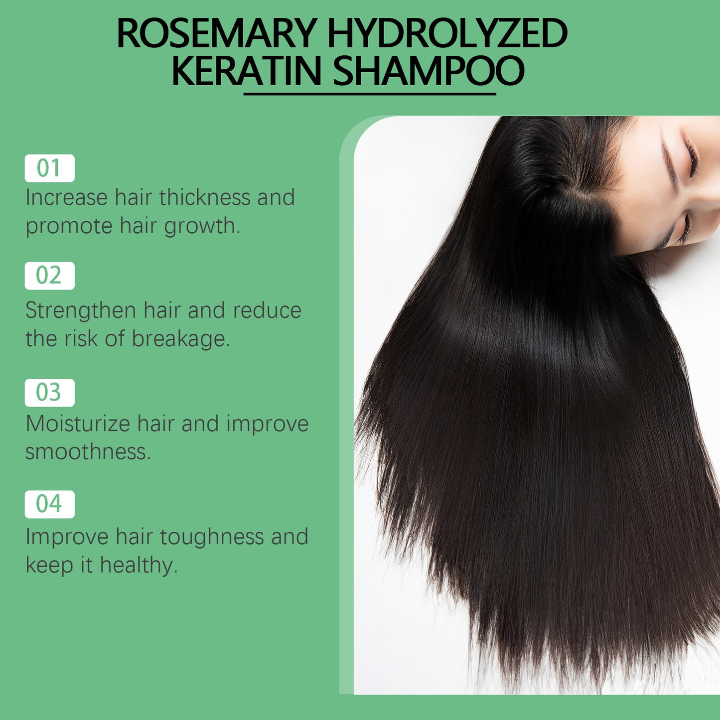 Hoegoa Rosemary Thickening Shampoo for Hair Repair and Oil Control