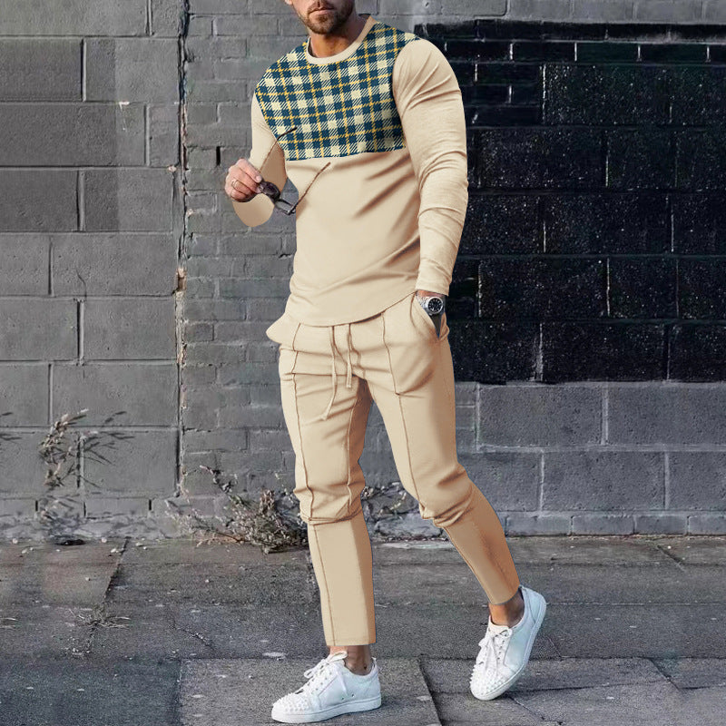 Men's Casual 3D Printed Sweater and Sweatpants Set