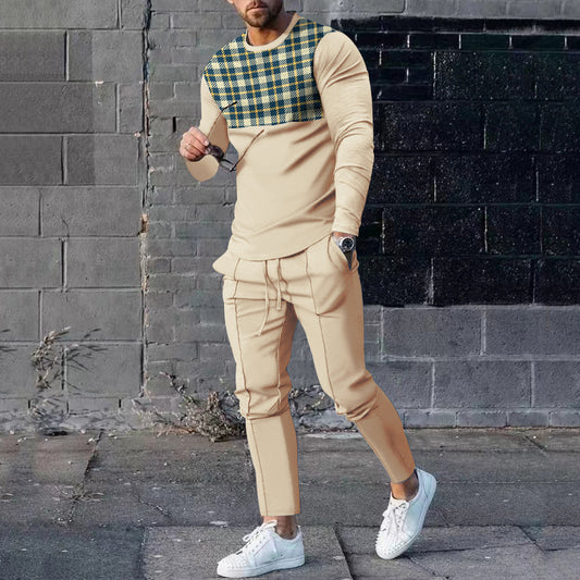 Men's Casual 3D Printed Sweater and Sweatpants Set