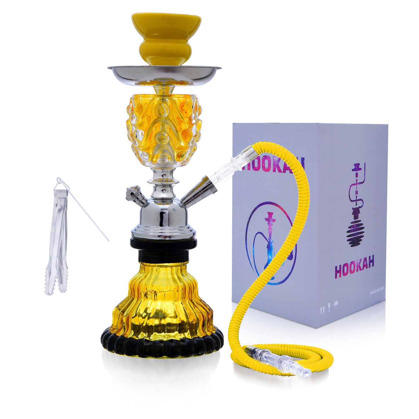 Bar single and double tube glass hookah