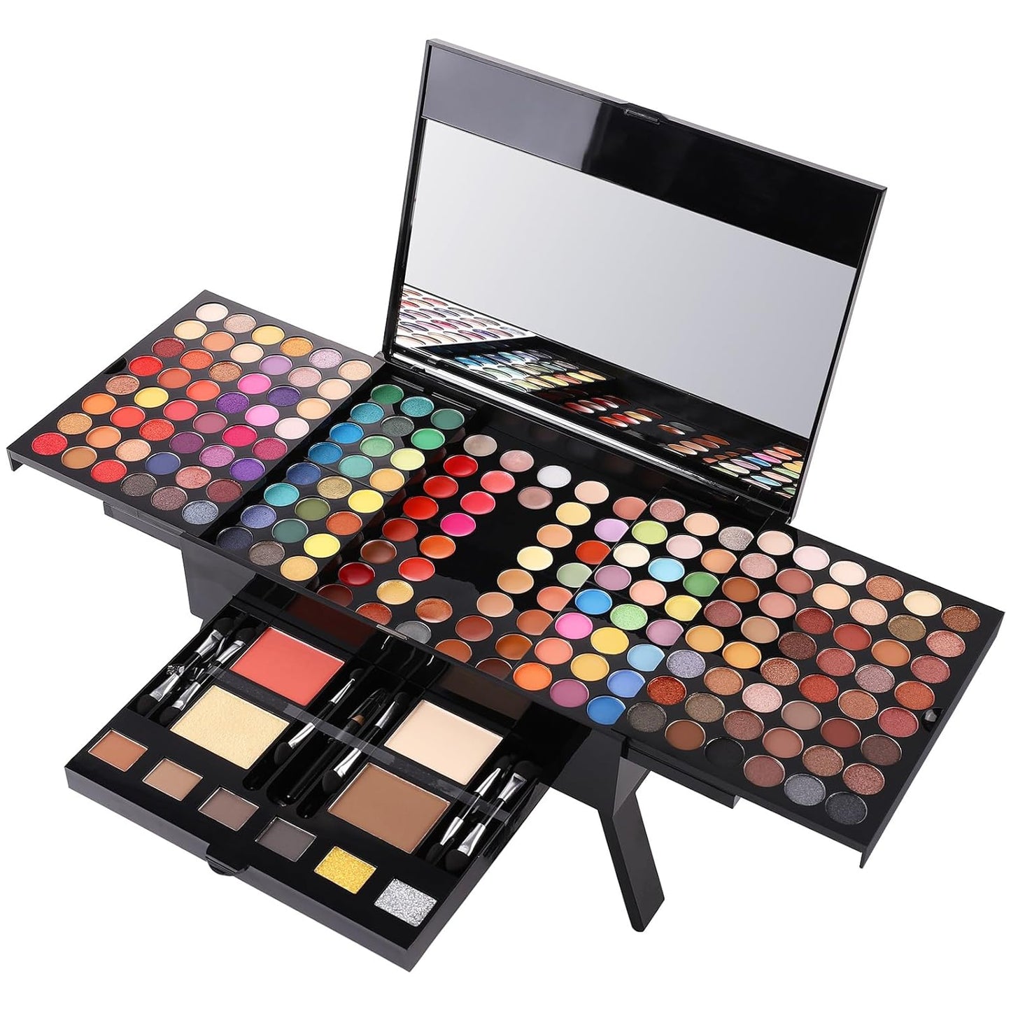 All in One Makeup Kit - Professional Eyeshadow, Lip Gloss, Concealer, Eyeliner, Contour, Eyebrow Powder, Face Blusher, Highlighter & Makeup Brushes for Women & Girls