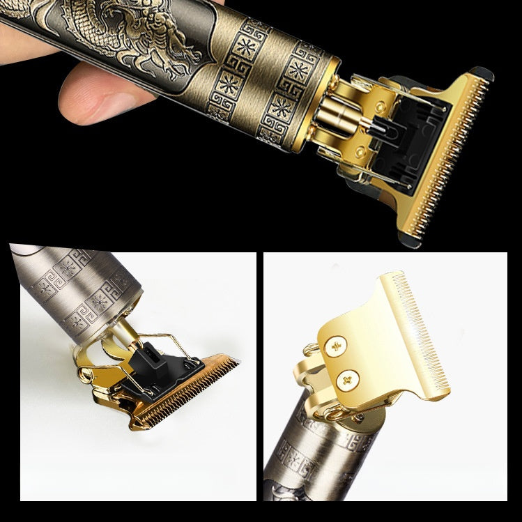 Rechargeable Electric Hair Clipper with Titanium Blade