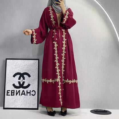 Elegant Embroidered Cardigan Robe for Women