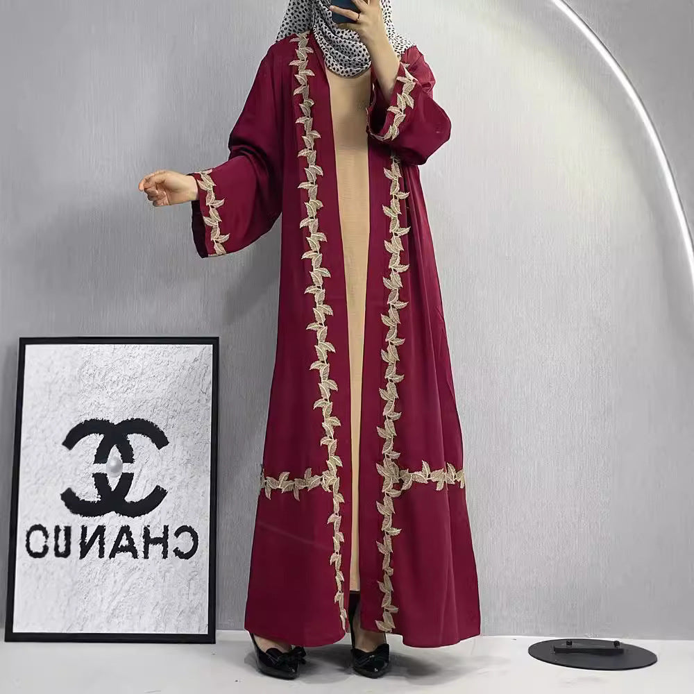 Elegant Embroidered Cardigan Robe for Women