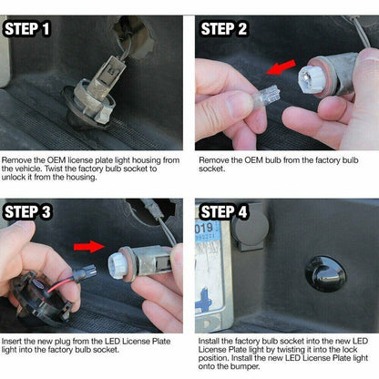 2X LED License Plate Light Rear Bumper Tag Assembly Lamp for Ford F150 F250 F350