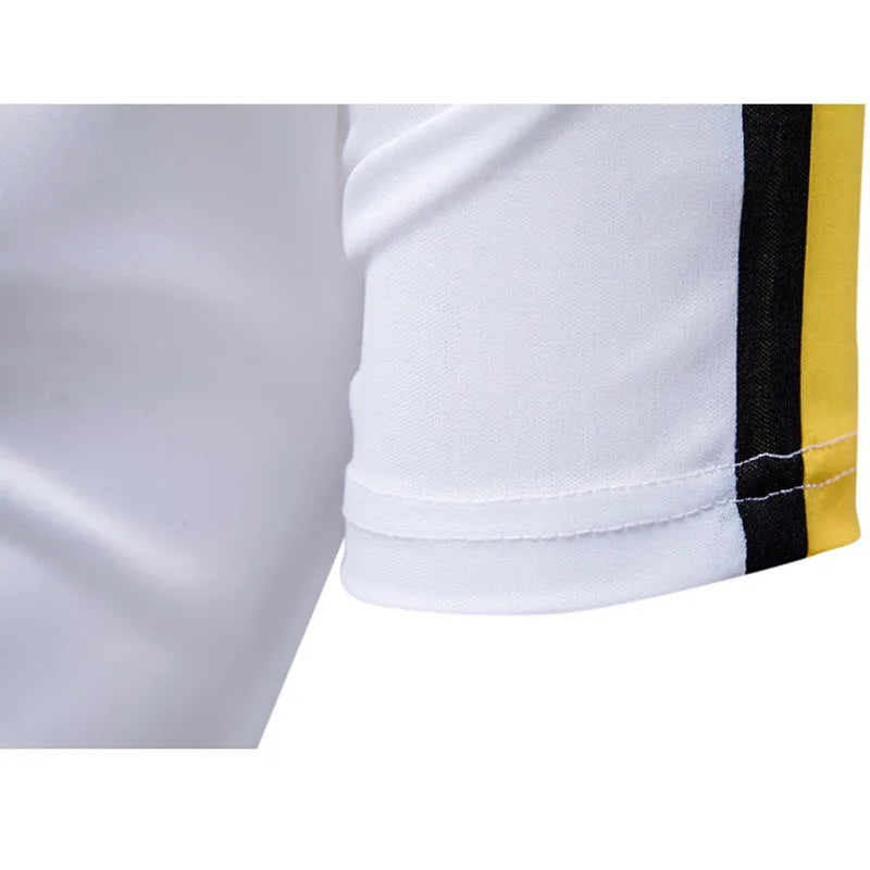 Summer fashion print men's shirt new men's short sleeved polo shirt men's clothing