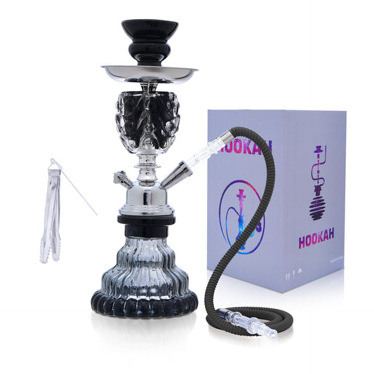 Bar single and double tube glass hookah