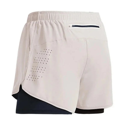 Men's Running Shorts Quick-drying Fitness ventilate Double Layer Shorts Men New Sport Workout Training Bodybuilding Short Pants