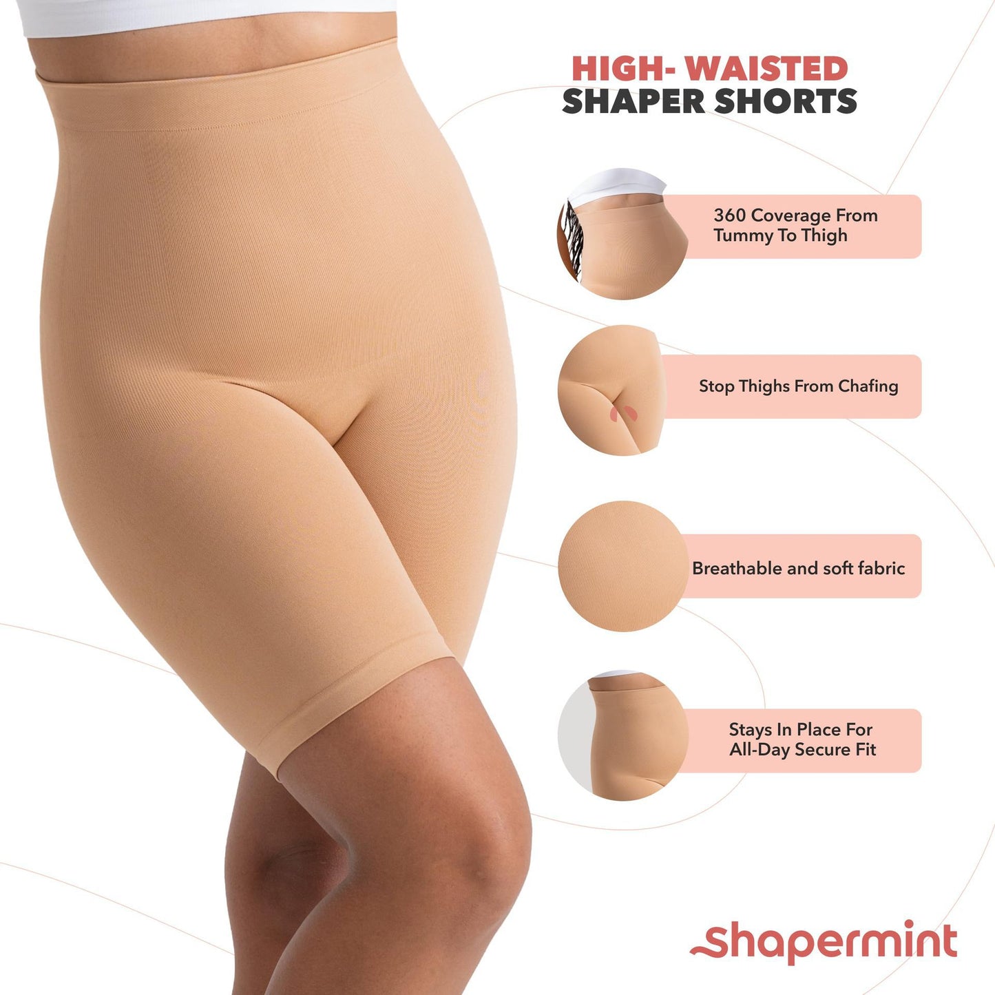 Women's High-Waisted Tummy Control Hip-Lifting Shapewear Pants