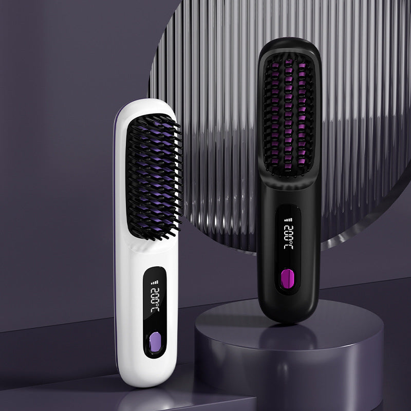 Wireless Ceramic Hair Straightener Comb