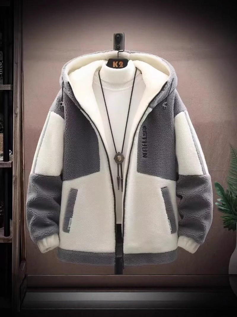 Men's Winter Lamb Fleece Padded Jacket