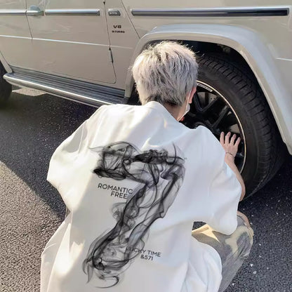 Thin printed short-sleeved T-shirt for men