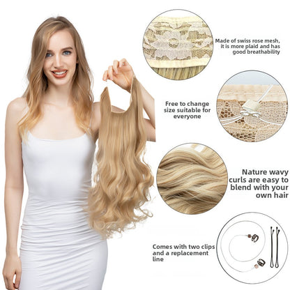 Invisible natural long curly hair