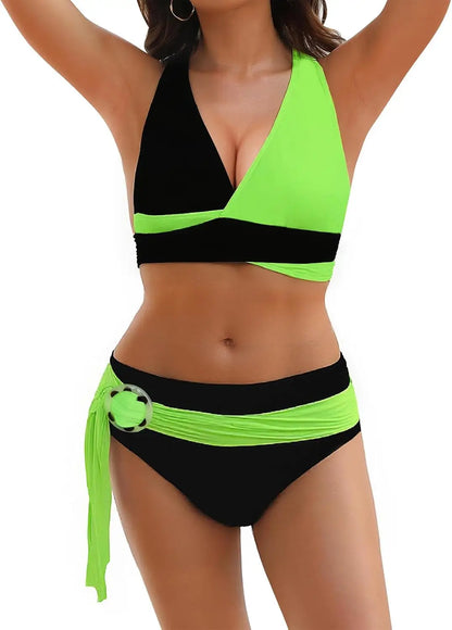 Womens One Piece Swimsuits-Sexy Deep V Neckline Tummy Control Bathing Suit Slimming Mesh Swimwear