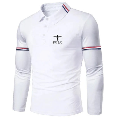 Summer casual long sleeved polo shirt with breathable fabric that balances fashion and comfort