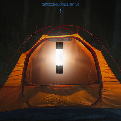 Outdoor Camping LED Telescopic Flashlight with Tripod Nuts Multifunctional Rechargeable Retractable Torch Light Table Lamp