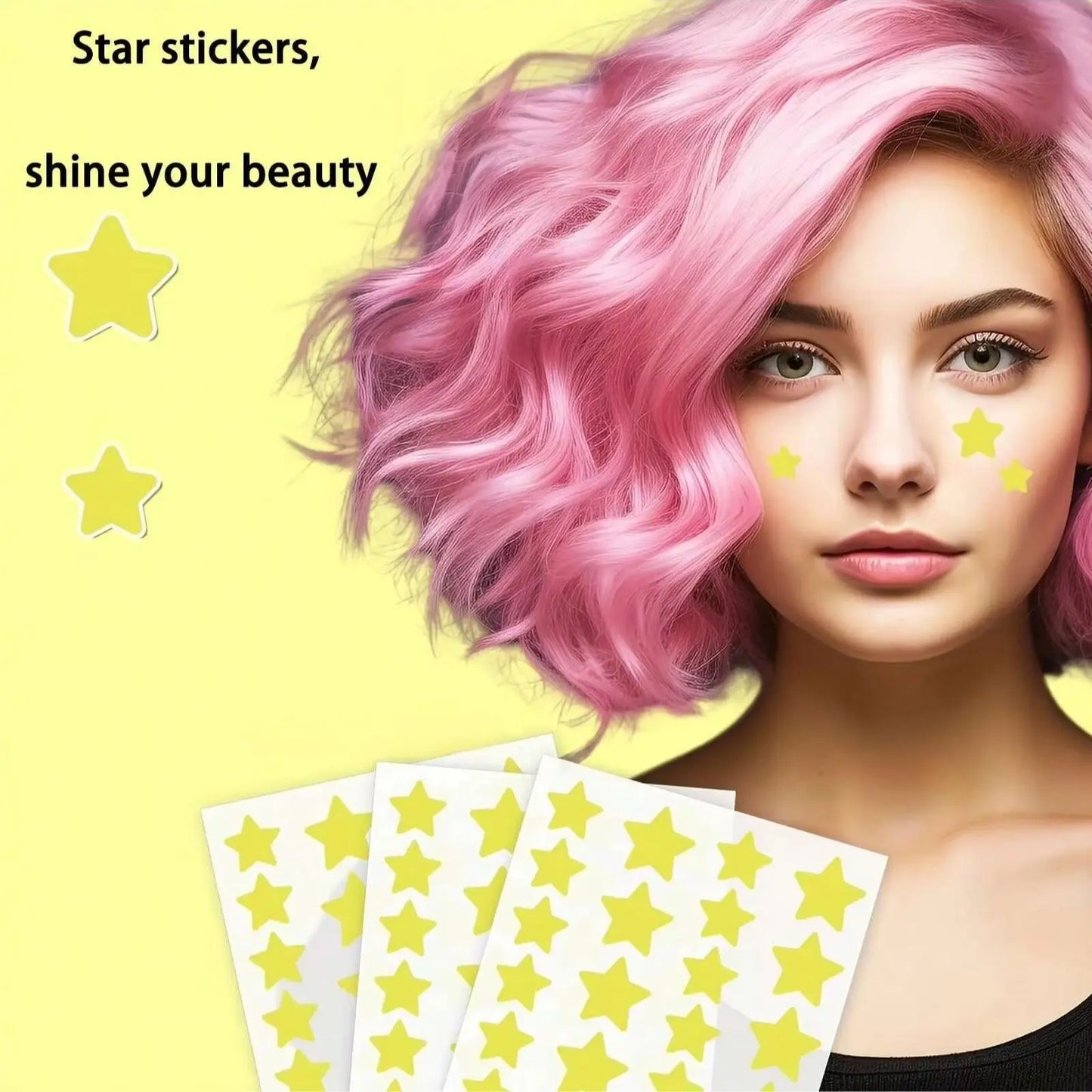 400/200 pieces/box yellow star shaped face acne patch, mild and non irritating hydrogel acne patch, necessary to cover acne