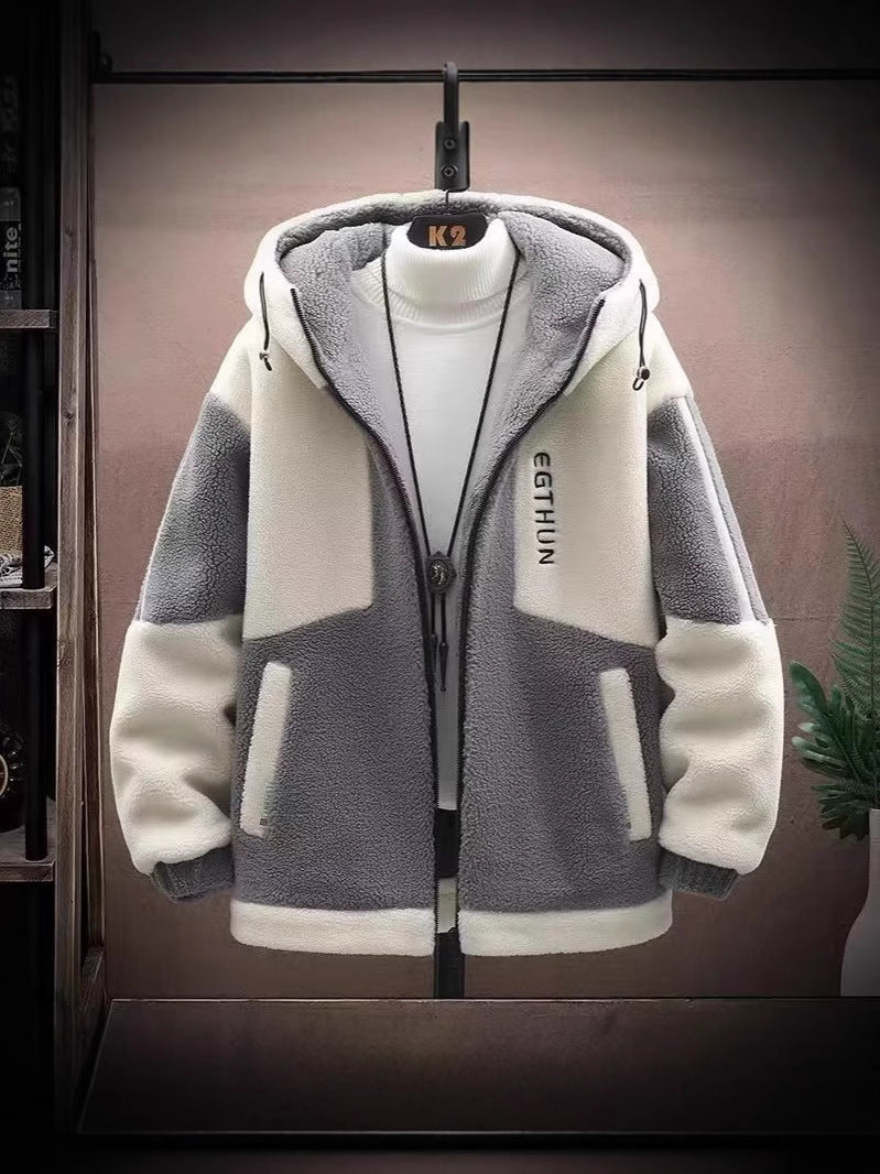 Men's Winter Lamb Fleece Padded Jacket