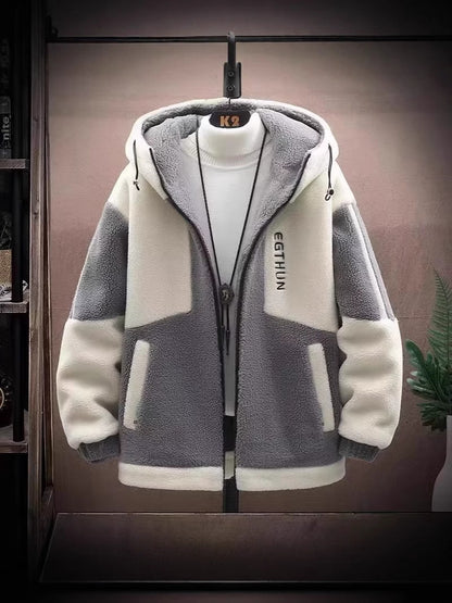 Men's Winter Lamb Fleece Padded Jacket