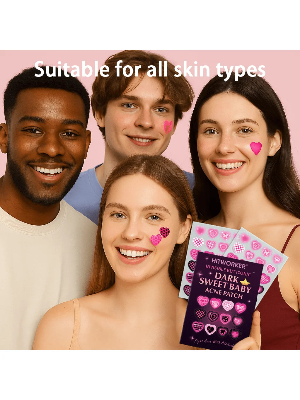 48/120 water-based acne patches, effectively covering acne and blemishes, suitable for music festival party performances