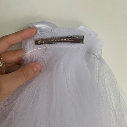 LED Light-Up Wedding Veil with Hair Clip for Women and Kids