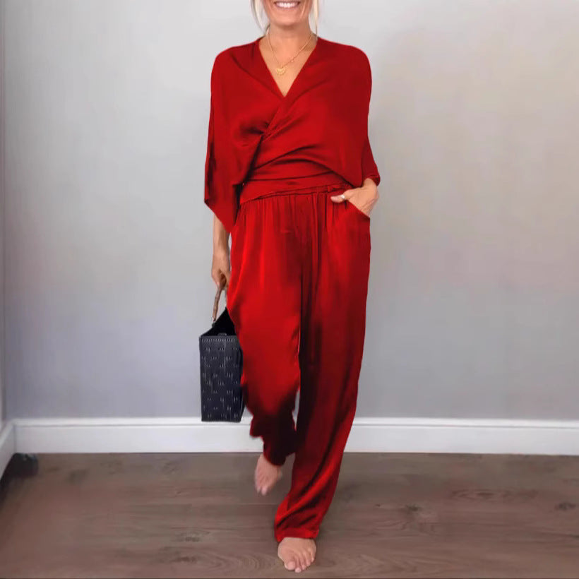 Women's Solid Satin Clothes