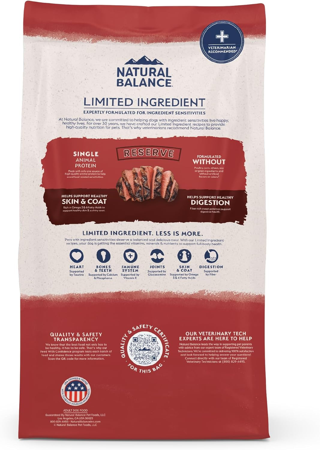 Limited Ingredient Grain-Free Dry Dog Food for Adults, Sweet Potato & Bision Recipe, 4 lb