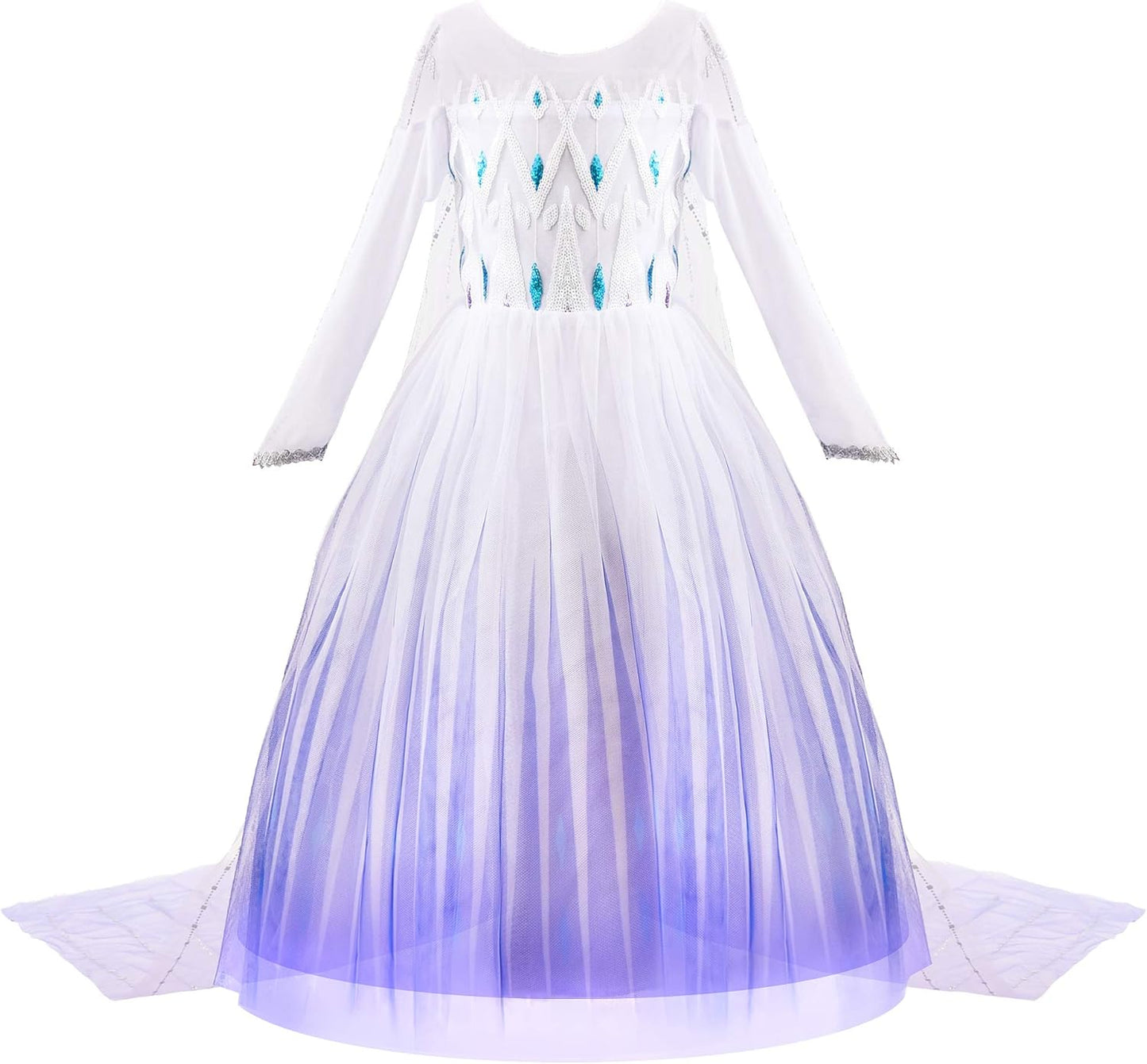 Girl Princess Costume Snow Party Dress Halloween Cosplay Dress Up