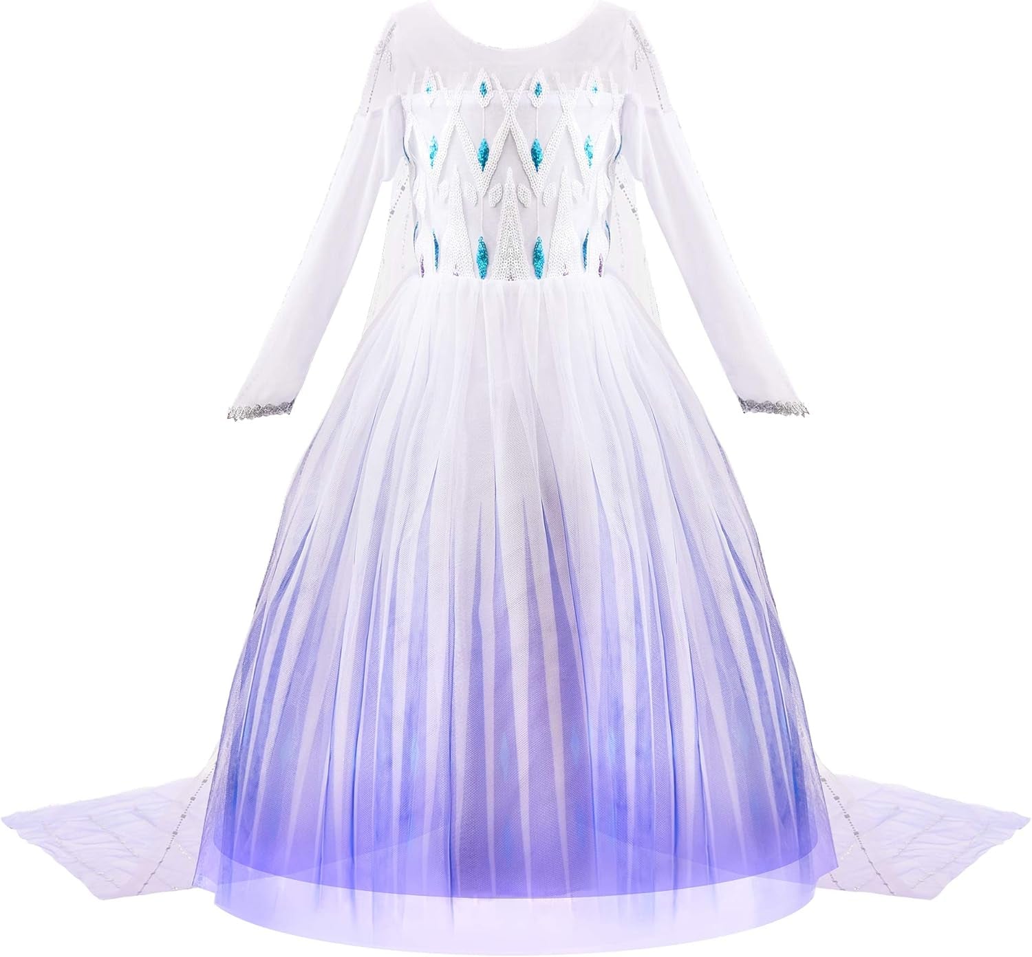 Girl Princess Costume Snow Party Dress Halloween Cosplay Dress Up