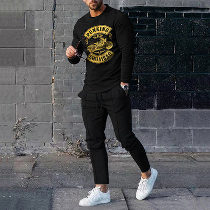 Men's Casual 3D Printed Sweater and Sweatpants Set