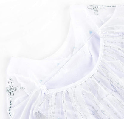 Girl Princess Costume Snow Party Dress Halloween Cosplay Dress Up