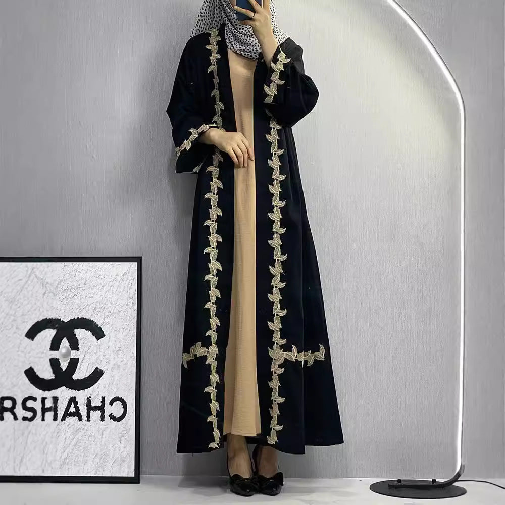 Elegant Embroidered Cardigan Robe for Women