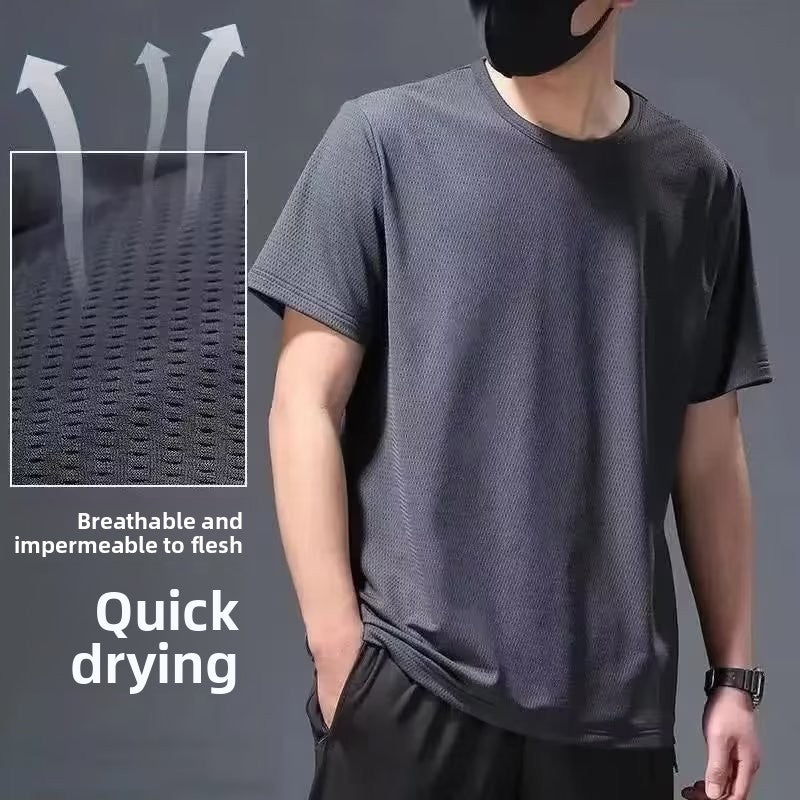 Ice Silk Short-Sleeved T-Shirt for Men