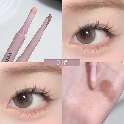 SWEET MINT Crescent Double-Ended Sleeping Silkworm Pen Waterproof Sweatproof 2-in-1 Eye Brightener Makeup Stick