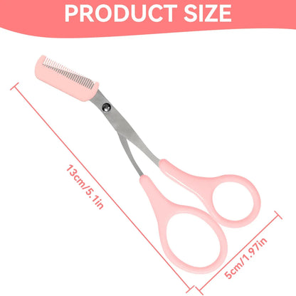 Eyebrow Trimmer, Stainless Steel Eyebrow Scissors With Comb, Eyebrow Trimming Scissors Hair Removal Beauty Tools